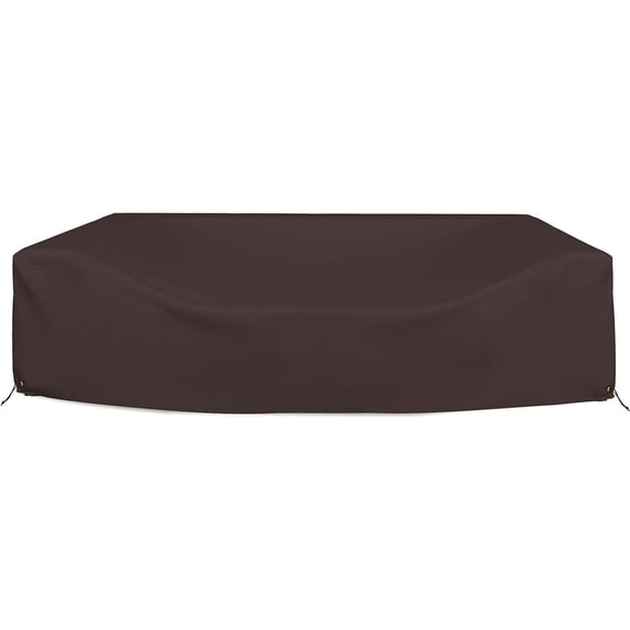 COVERS&ALL Patio Sectional Sofa Set Cover - Heavyduty 12 Oz. Waterproof, Durable Outdoor Furniture Table & Chair Set Cover with Airpockets & Drawstring (88" W x 62" D x 28" H, Coffee)