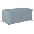 thumbnail image 1 of COVERS&ALL Rectangle Ottoman Cover 18 Oz Waterproof - 100% Weather Resistant Outdoor Ottoman Cover with Air Pockets & Drawstring for Sung Fit (17" H x 40" W x 28" D, Grey), 1 of 7