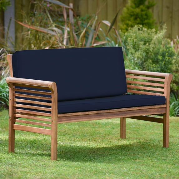 COVERS&ALL Rectangle Patio Cushion Slip Cover Waterproof - 100% Weather Resistant Customized Outdoor Cushion Slip Cover (Pack of 2) (45" W x 18" D x 4" Thick, Navy Blue)