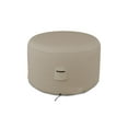 thumbnail image 1 of COVERS&ALL Round Ottoman Cover, 12 Oz PVC Waterproof, UV & Weather Resistant Patio Garden Furniture Stool Protector Indoor Outdoor Use with Air Vents & Drawstrings (34" Diameter x 22" H, Beige), 1 of 6