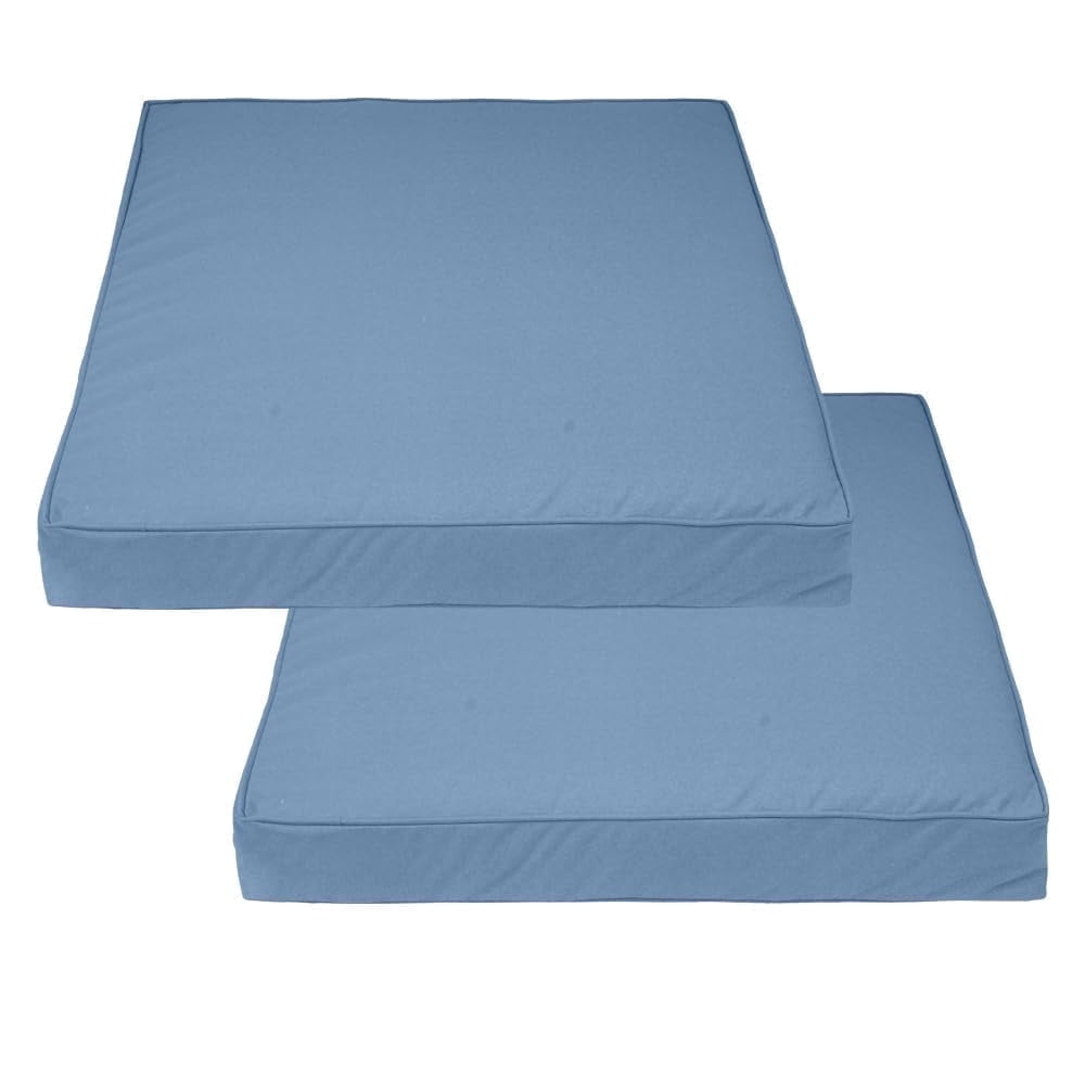 Covers&All Sofa Slipcovers – Waterproof Couch Cushion Covers for Patio Furniture, Pack of 2, Sky Blue