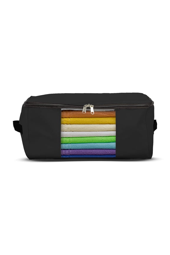 COVERS&ALL Storage Bags, Made of 12 Oz Waterproof, UV-Resistant & Tear-Proof Cover Max Fabric, Multipurpose, for Indoors/Outdoors (18" L x 13" W x 8" H Inches, Black, Pack of 10)