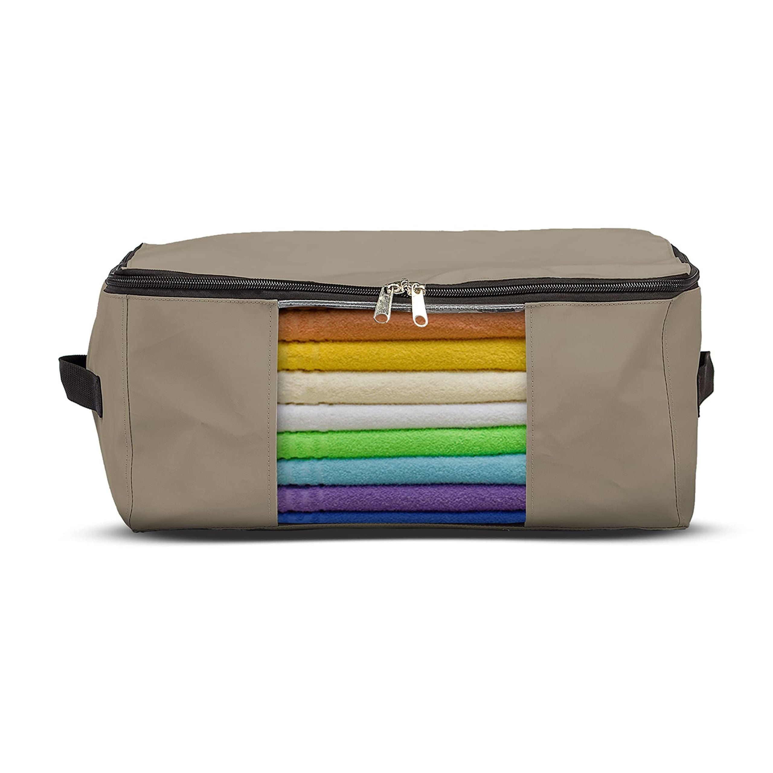 COVERS&ALL Storage Bags, Made of 12 Oz Waterproof, UV-Resistant & Tear-Proof Cover Max Fabric, Multipurpose for Indoors/Outdoors (Pack of 5, Beige)