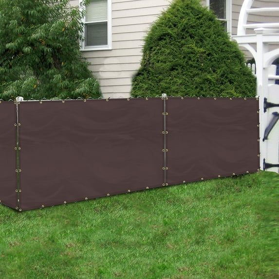 Privacy Screen Fence Heavy Duty with Grommets Waterproof - Custom Screen Fence UV & Weather Resistant for Outdoor Porch, Balcony, Garden, Backyard, Swimming Pool (6' x 30', Coffee)