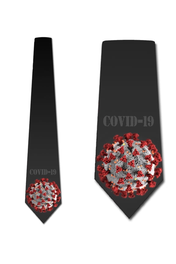 COVID-19 Cellular Necktie Science Tie Coronavirus Neckties by Three Rooker