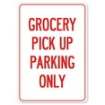 thumbnail image 1 of COVID-19 Notice Sign - Grocery Pick Up Parking Only | Peel And Stick Wall Graphic | Protect your Business, Class Room, Office & Interior Surroundings | Made in the USA, 1 of 5
