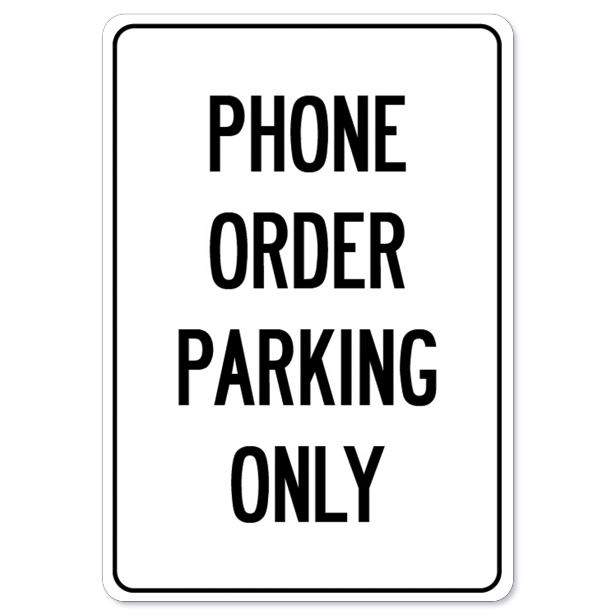Order Only COVID-19 Notice Sign - Phone Order Parking Only 2 | Vinyl Decal ...