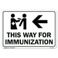 thumbnail image 1 of COVID-19 Notice Sign - This Way for Immunization Left Arrow | Vinyl Decal | Protect Your Business, Municipality, Home & Colleagues | Made in the USA, 1 of 5