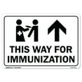 thumbnail image 1 of COVID-19 Notice Sign - This Way for Immunization Up Arrow | Vinyl Decal | Protect Your Business, Municipality, Home & Colleagues | Made in the USA, 1 of 4