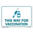 thumbnail image 1 of COVID-19 Notice Sign - This Way for Vaccination | Peel And Stick Wall Graphic | Protect your Business, Class Room, Office & Interior Surroundings | Made in the USA, 1 of 4