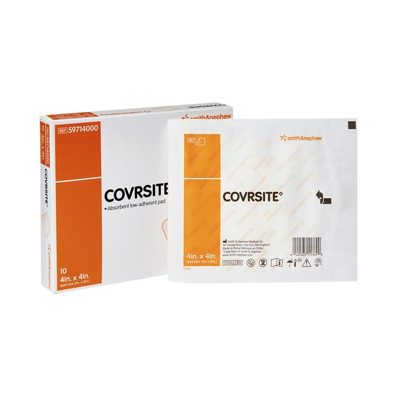 COVRSITE Composite Dressing, Non-Sterile, 4 in x 4 in, 10 Count, 10 Packs, 100 Total