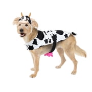 Vibrant Life Halloween Cow Costume for Dogs, Black and White, L
