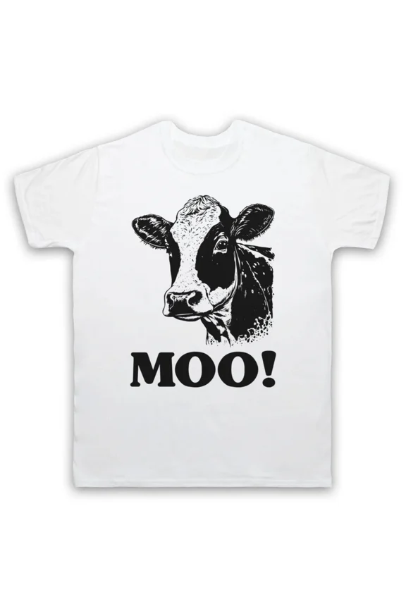 COW MOO! FUNNY SLOGAN BOVINE QUOTE NOISE SILLY MENS & WOMENS T-SHIRT
