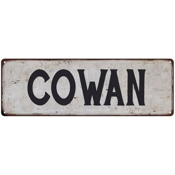 COWAN Vintage Look Gift Rustic Chic Metal Sign 6x18 206180036361