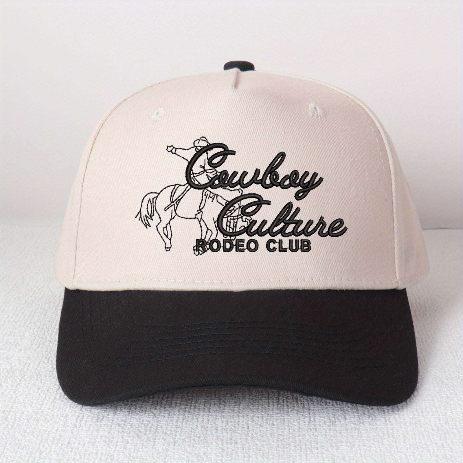 COWBOY CULTURE RODEO CLUB Embroidered Patchwork Trucker Cap Adjustable ...
