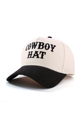 COWBOY HAT Embroidered Patchwork Trucker Cap | Adjustable Unisex Snapback, Western Essential