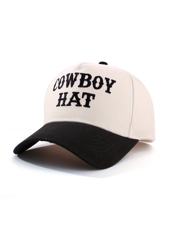 COWBOY HAT Embroidered Patchwork Trucker Cap | Adjustable Unisex Snapback, Western Essential