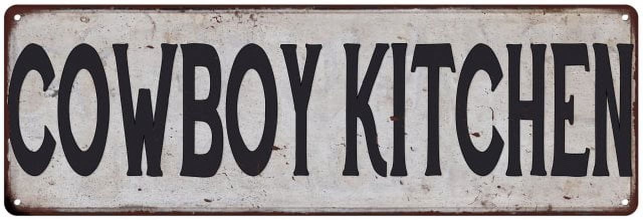 COWBOY KITCHEN Vintage Look Rustic 6x18 Metal Sign Chic Retro ...