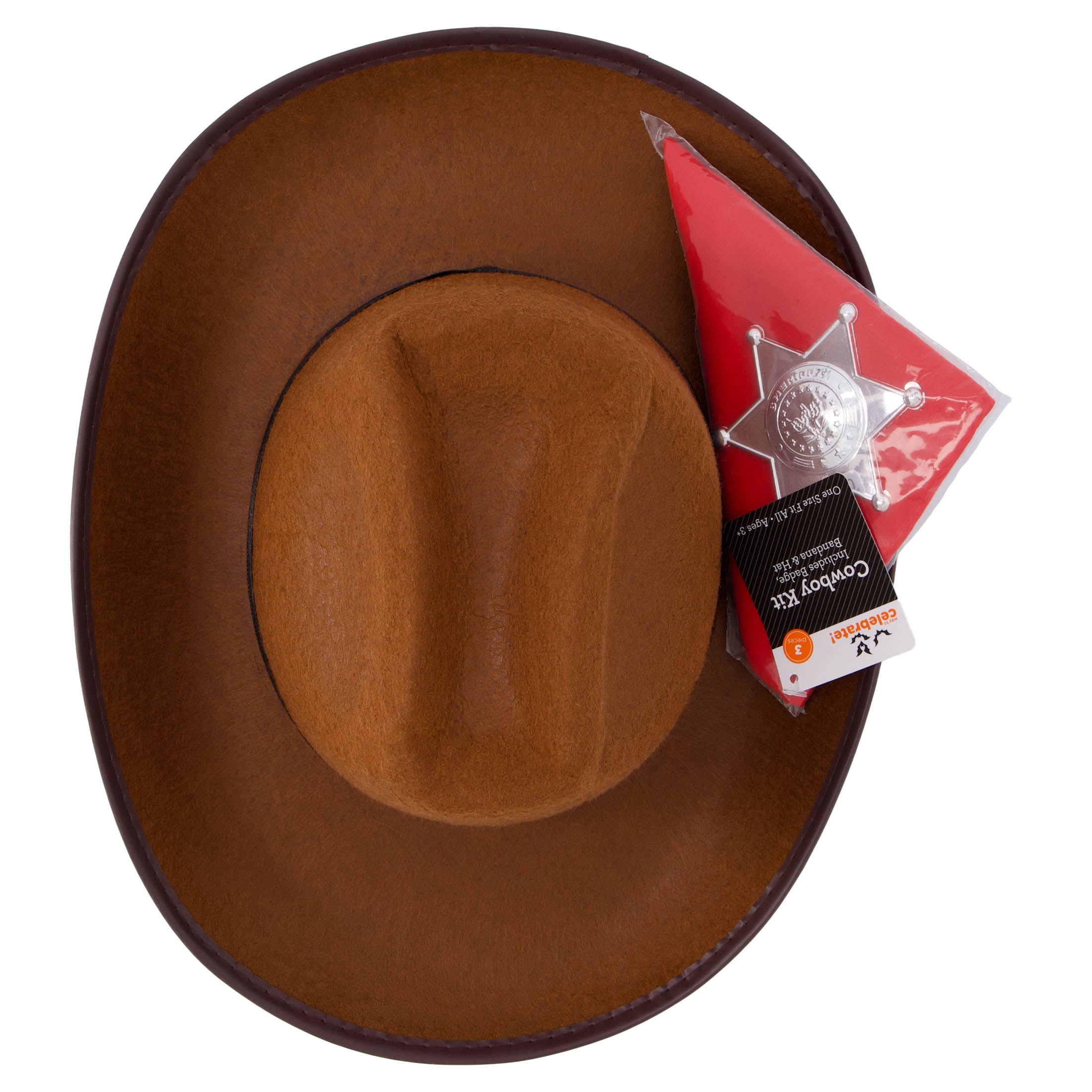 Cowboy Costume Accessory Kit for Children, Brown, 3 Pieces, Halloween by Way To Celebrate