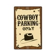 thumbnail image 1 of COWBOY PARKING ONLY Aluminum Sign western redneck country spurs hat | Indoor/Outdoor | 14" Tall, 1 of 4