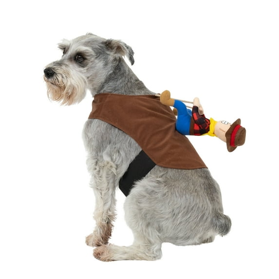 Vibrant Life Halloween Costume for Dogs, Ride-On Cowboy, Brown, Medium