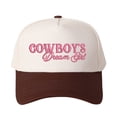 thumbnail image 1 of COWBOY'S Dream Girl Embroidered Patchwork Trucker Cap | Adjustable Unisex Snapback, Western Love Essential, 1 of 10