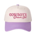 thumbnail image 1 of COWBOY'S Dream Girl Embroidered Patchwork Trucker Cap | Adjustable Unisex Snapback, Western Love Essential, 1 of 11
