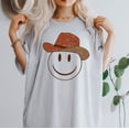 thumbnail image 1 of COWBOY SMILEY HAPPY FACE Grpahic Short sleeve Tees, 1 of 5