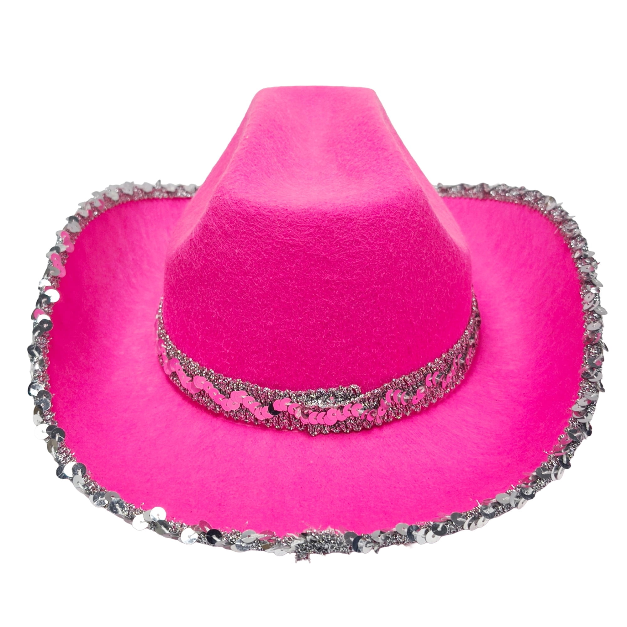 Cowgirl Hat Costume Accessory for Children, Pink and Silver, Halloween by Way To Celebrate