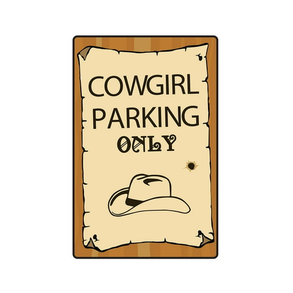 COWGIRL PARKINK ONLY Decal western redneck country spurs hat | Indoor/Outdoor | 7" Tall