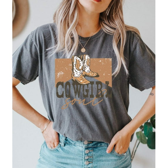 COWGIRL SOULGarment Dyed Graphic T-Shirt