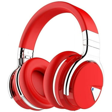COWIN Bluetooth Noise-Canceling Over-Ear Headphones, Red, e7anc