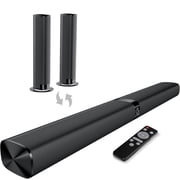 Cowin Sound Bar for TV, 2-in-1 Detachable Soundbar with Auto Volume Boost, TV Speakers with 3 EQ Modes, Bluetooth 5.3/ARC/Opt/AUX Connection for PC/Gaming/Proje