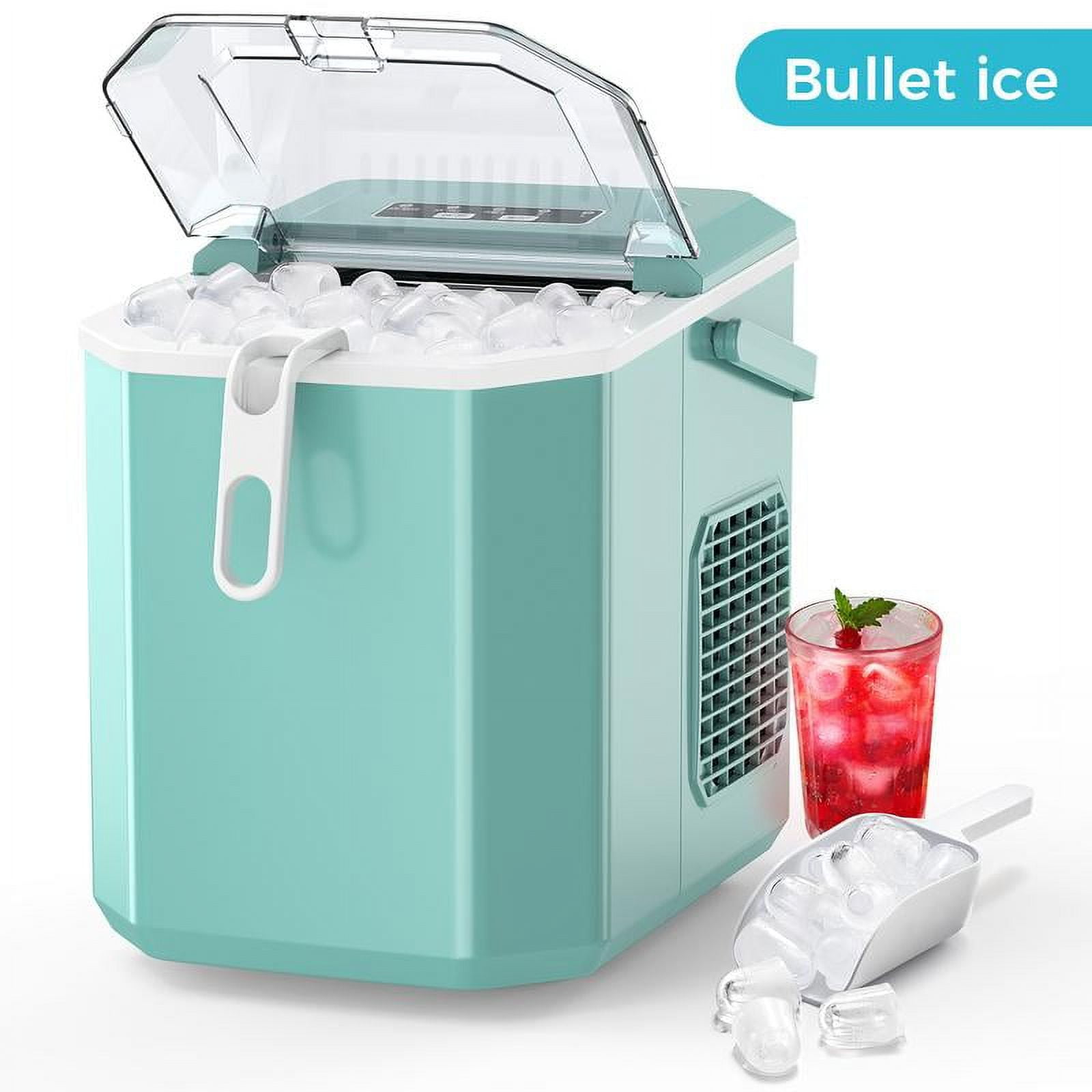 COWSAR Bullet Ice Maker Countertop with SelfCleaning, Staninless Steel