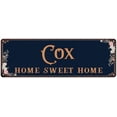 thumbnail image 1 of COX Home Sweet Home Victorian Look 8x24 Metal Sign 108240046003, 1 of 1
