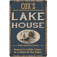 thumbnail image 1 of COX'S Lake House Blue Cabin Home Decor 8 x 12 High Gloss Metal 208120038072, 1 of 1