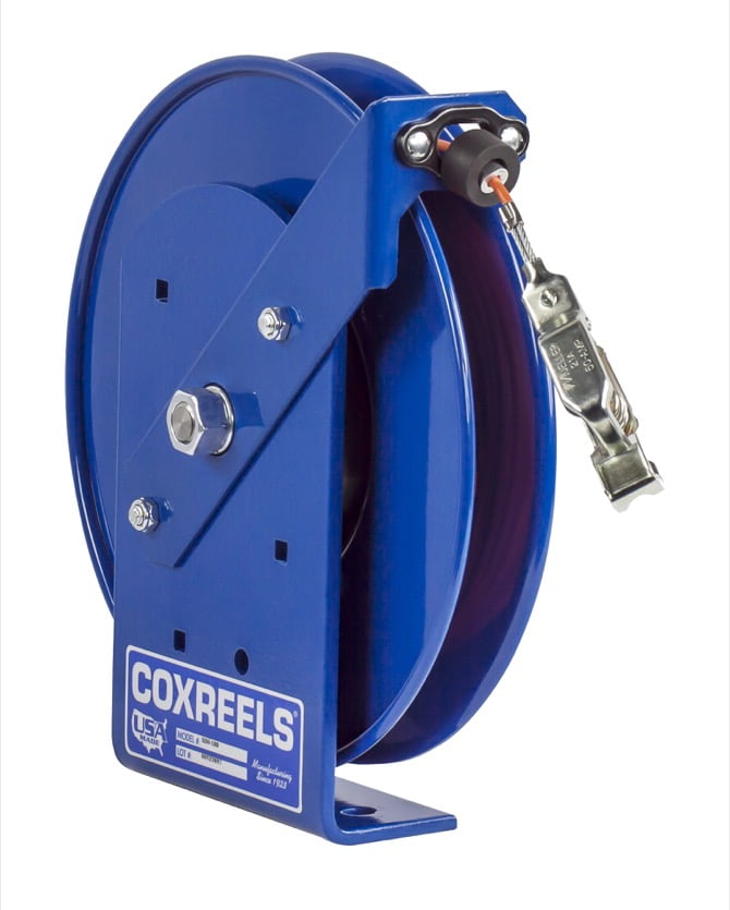 COXREELS SDH-100 Static Discharge Hand Crank reel w/ 100' of galvanized cable