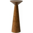thumbnail image 1 of COZAYH 22.8” Tall Round Martini End Table, Walnut – Solid Pine Wood Pedestal Accent Drink Stand with Tapered Base – Farmhouse Modern Furniture for Living Room, Bedroom & Small Spaces, 1 of 15