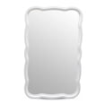 thumbnail image 1 of COZAYH Curved Wood Frame Accent Mirror, Modern Farmhouse Wall Decor, White, 1 of 10