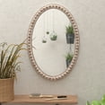 thumbnail image 1 of COZAYH Distressed Wood Frame Accent Mirror, Rustic Farmhouse Style Decorative Wall Mirror (Oval), 1 of 6