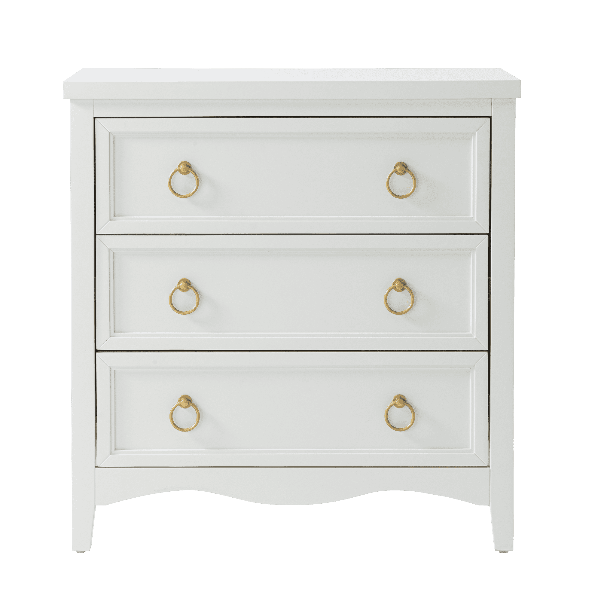 COZAYH Farmhouse Fully-Assembled 3-Drawer Dresser Chest Cabinet with
