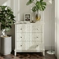 thumbnail image 1 of COZAYH 3-Drawer Flower Motif Dresser for Home & Bedroom, Fully Assembled, White, 1 of 8