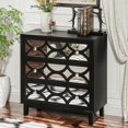 thumbnail image 1 of COZAYH Modern Contemporary Dresser, 3-Drawer Front Mirror Nightstand, for Bedroom, Living Room, Entryway, Black, 1 of 7