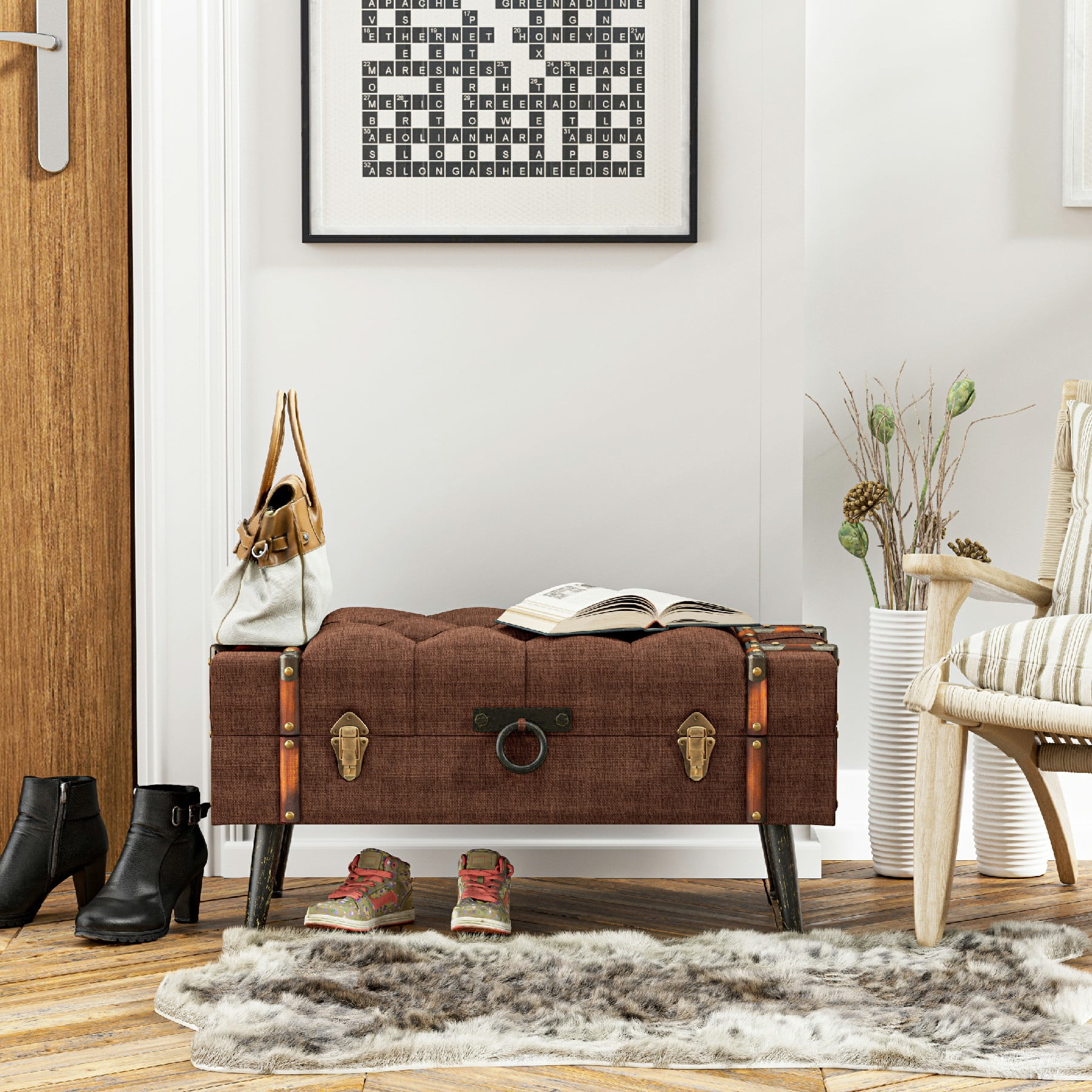 Hallway storage deals ottoman