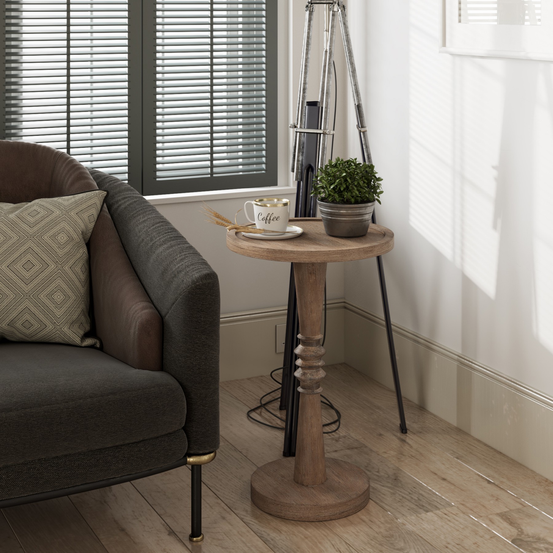 Winsome Wood Nolan End Table, Cappuccino Finish