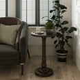 thumbnail image 1 of COZAYH Pedestal Small Drinking Table, Traditional Tray Top End Table, Espresso, Round, 1 of 7