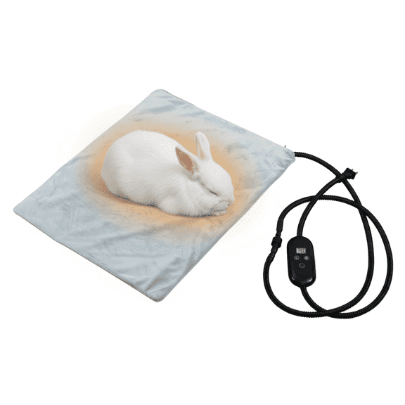 COZIWOW 12 x 16 Inch Pet Heating Pad for Dogs Cats, Adjustable Temperature and Waterproof Pet Heated Mat with Timer, Electric Heating Pet Bed with Chew Resistant Cord and Soft Washable Cover