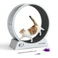 thumbnail image 1 of COZIWOW 31.5" Cat Treadmill Cat Exercise Wheel for Indoor Cats with Locking Mechanism Carpeted Runway Large Cat Wheel for Indoor Cats, 1 of 8