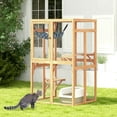 thumbnail image 1 of COZIWOW Catio Outdoor Cat Enclosure Window Access, Wooden Cat House Cage Indoor, 1 of 9