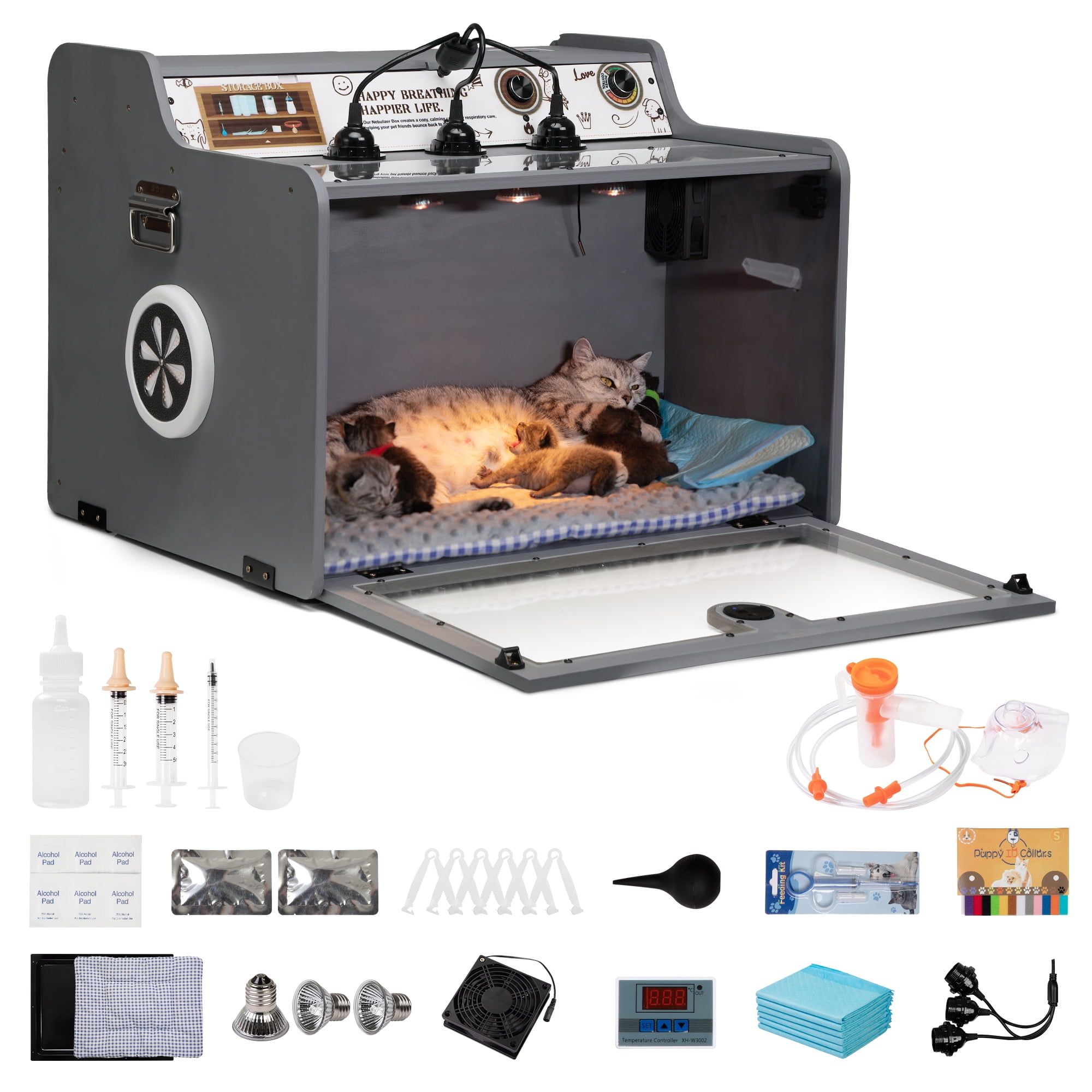 COZIWOW Pet Brooder Incubator for Puppies, Kittens & Chicks Temperature Controlled with Lamp